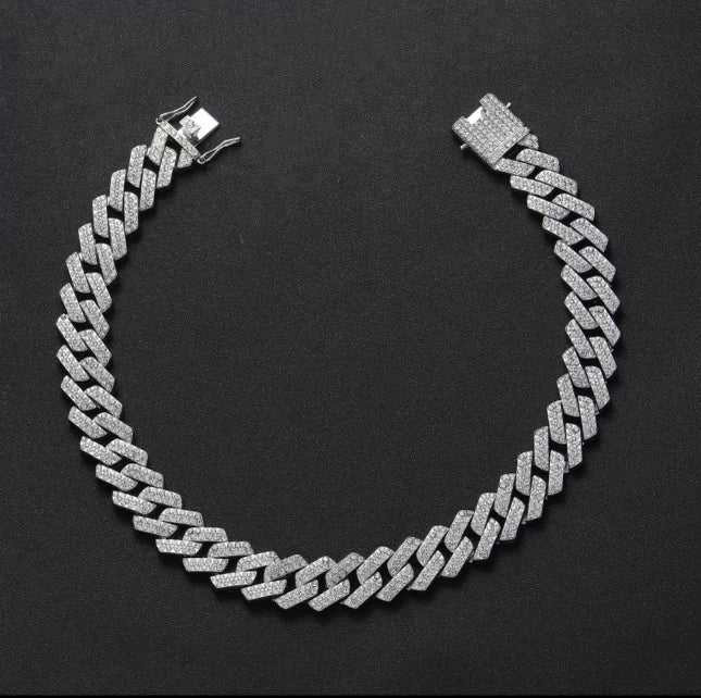 INTER LINK CHAIN - ICED WHITE GOLD