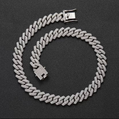 INTER LINK CHAIN - ICED WHITE GOLD