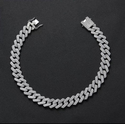 INTER LINK CHAIN - ICED WHITE GOLD