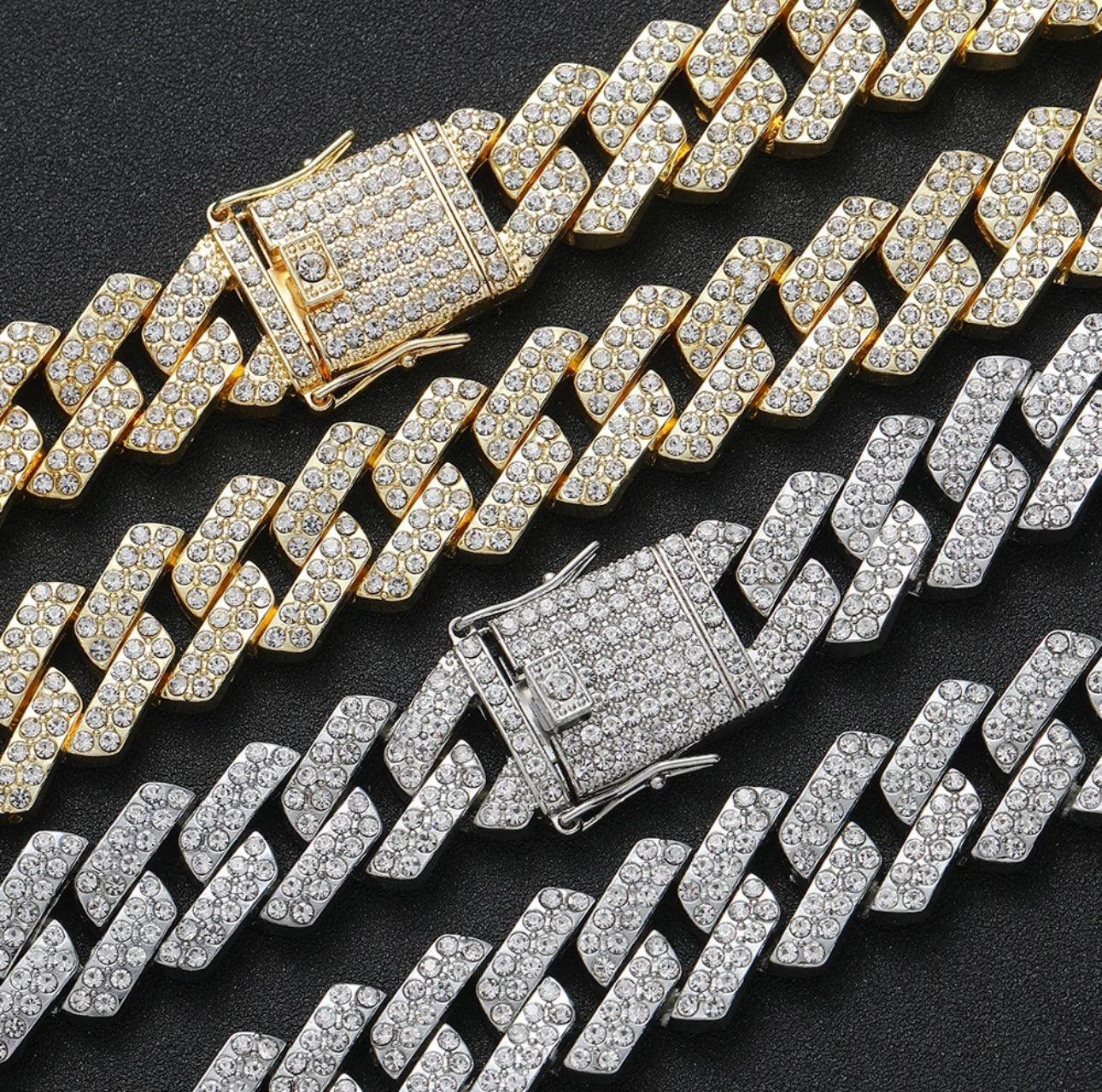 INTER LINK CHAIN - ICED WHITE GOLD (Copy) (Copy) (Copy)