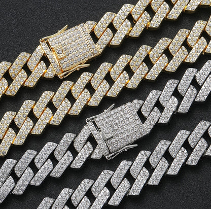 INTER LINK CHAIN - ICED WHITE GOLD (Copy) (Copy) (Copy)