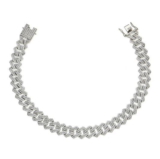 INTER LINK CHAIN - ICED WHITE GOLD