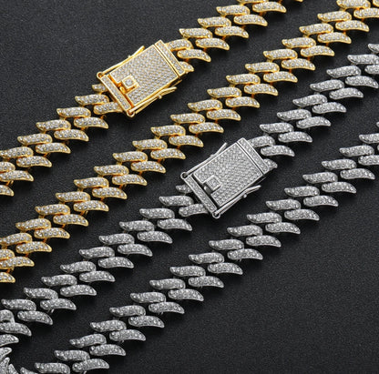 INTER LINK CHAIN - ICED WHITE GOLD (Copy) (Copy) (Copy)