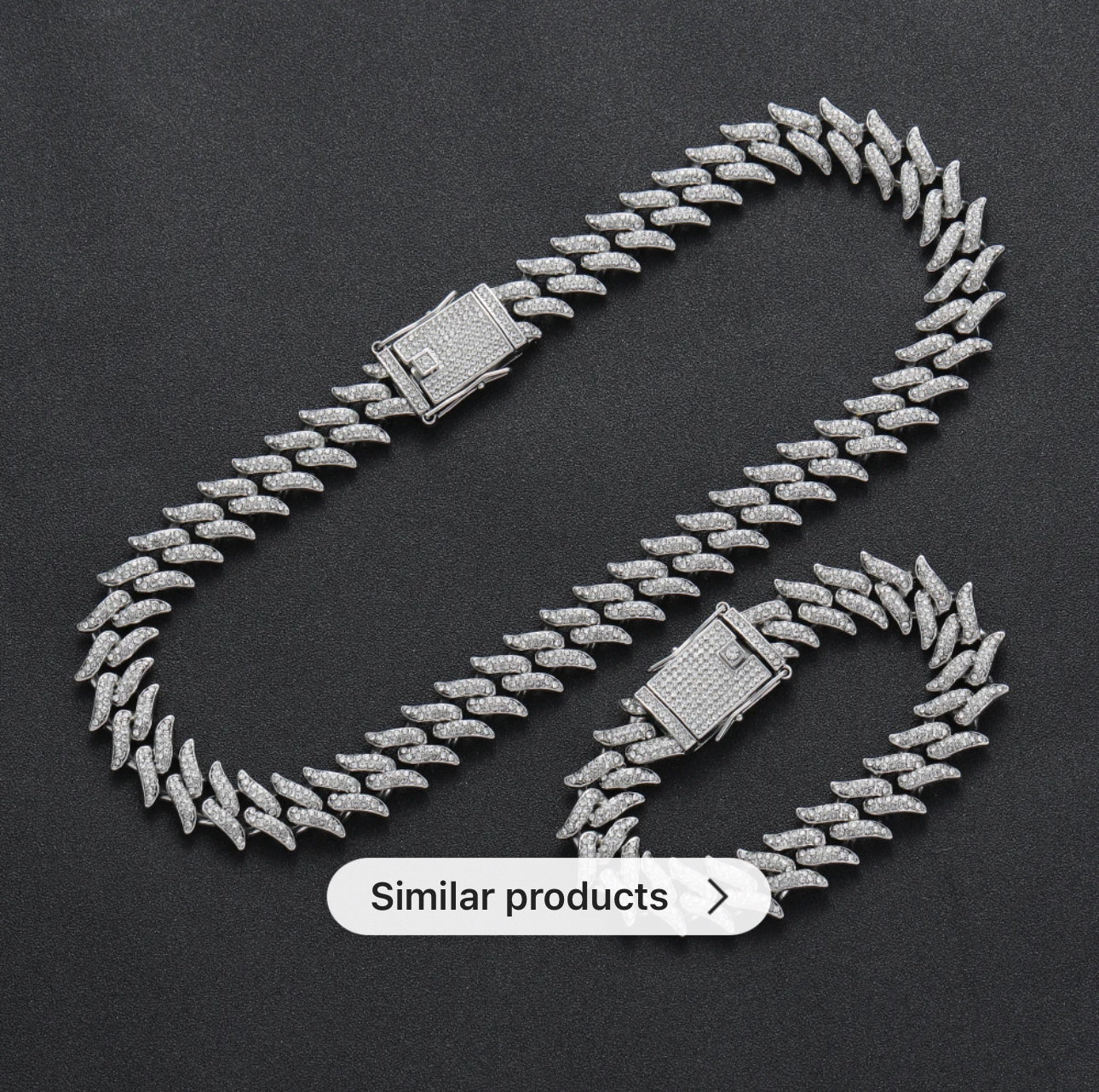 INTER LINK CHAIN - ICED WHITE GOLD (Copy) (Copy) (Copy)