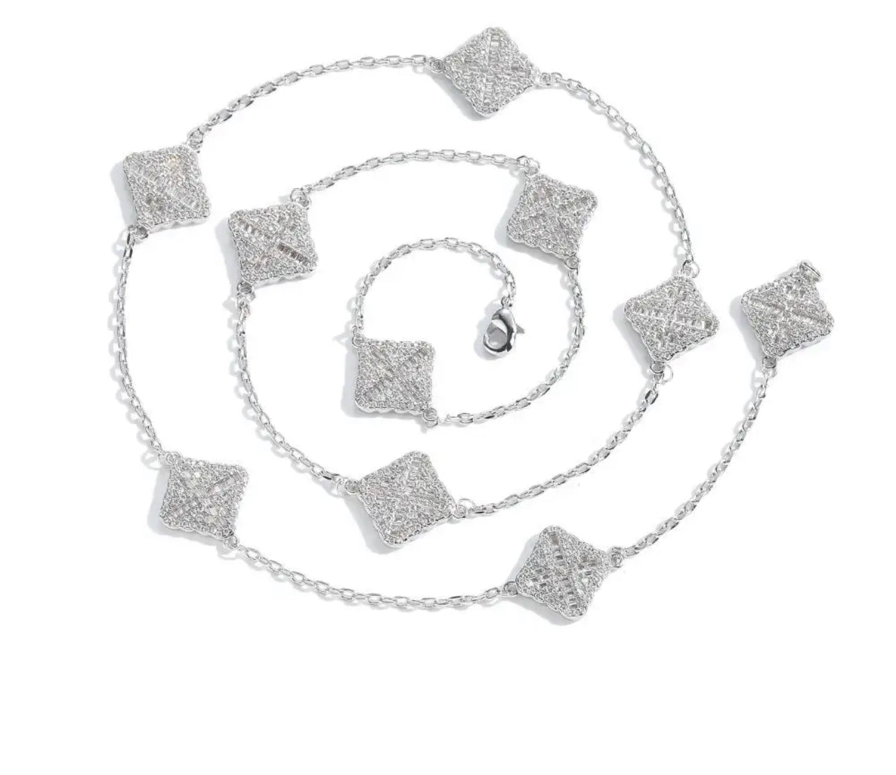 INTER LINK CHAIN - ICED WHITE GOLD (Copy) (Copy) (Copy)